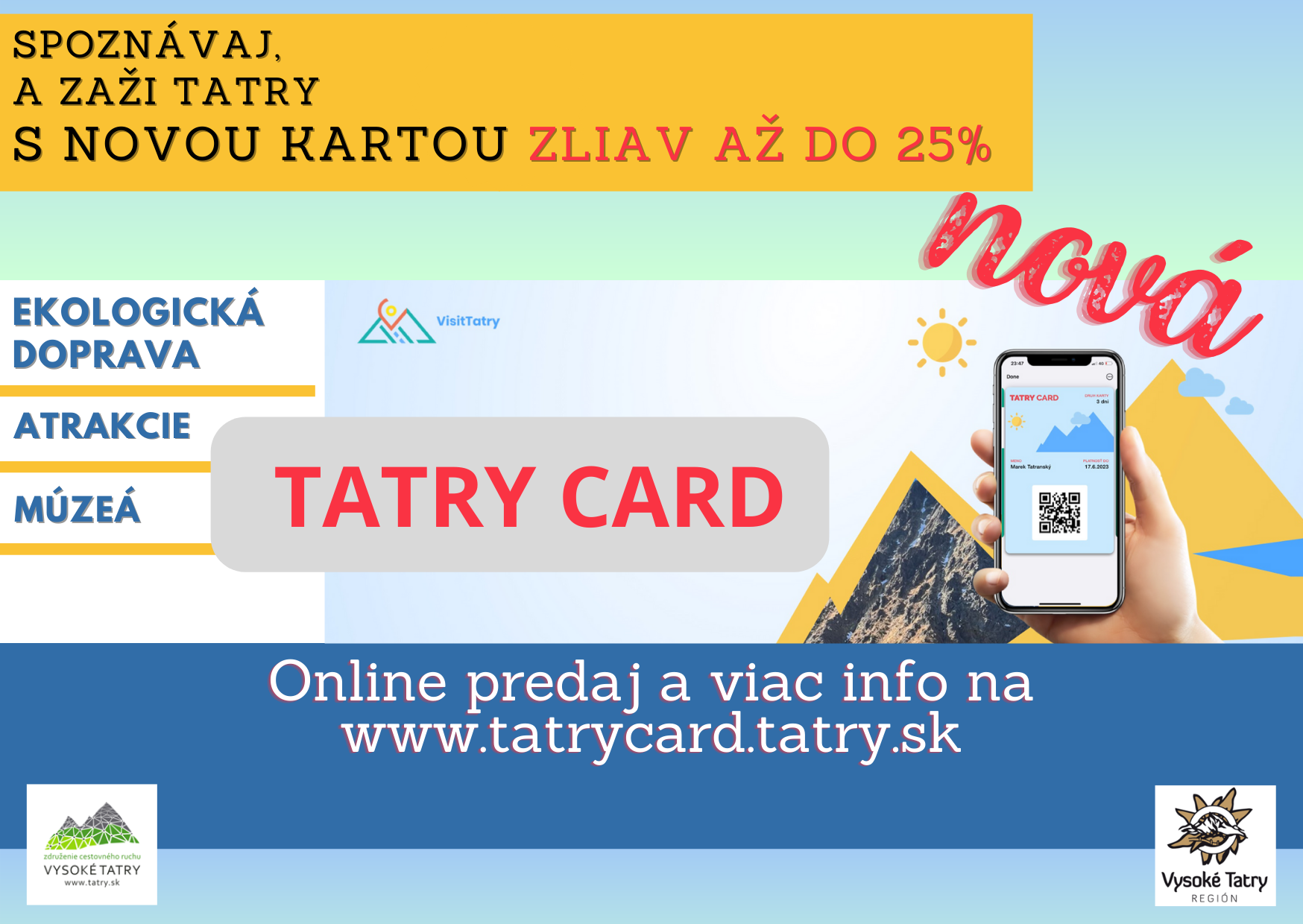 Regionálna karta Tatry Card, podporujúca cestovný ruch vo Vysokých Tatrách, prichádza v sezóne 2023/2024 opäť!