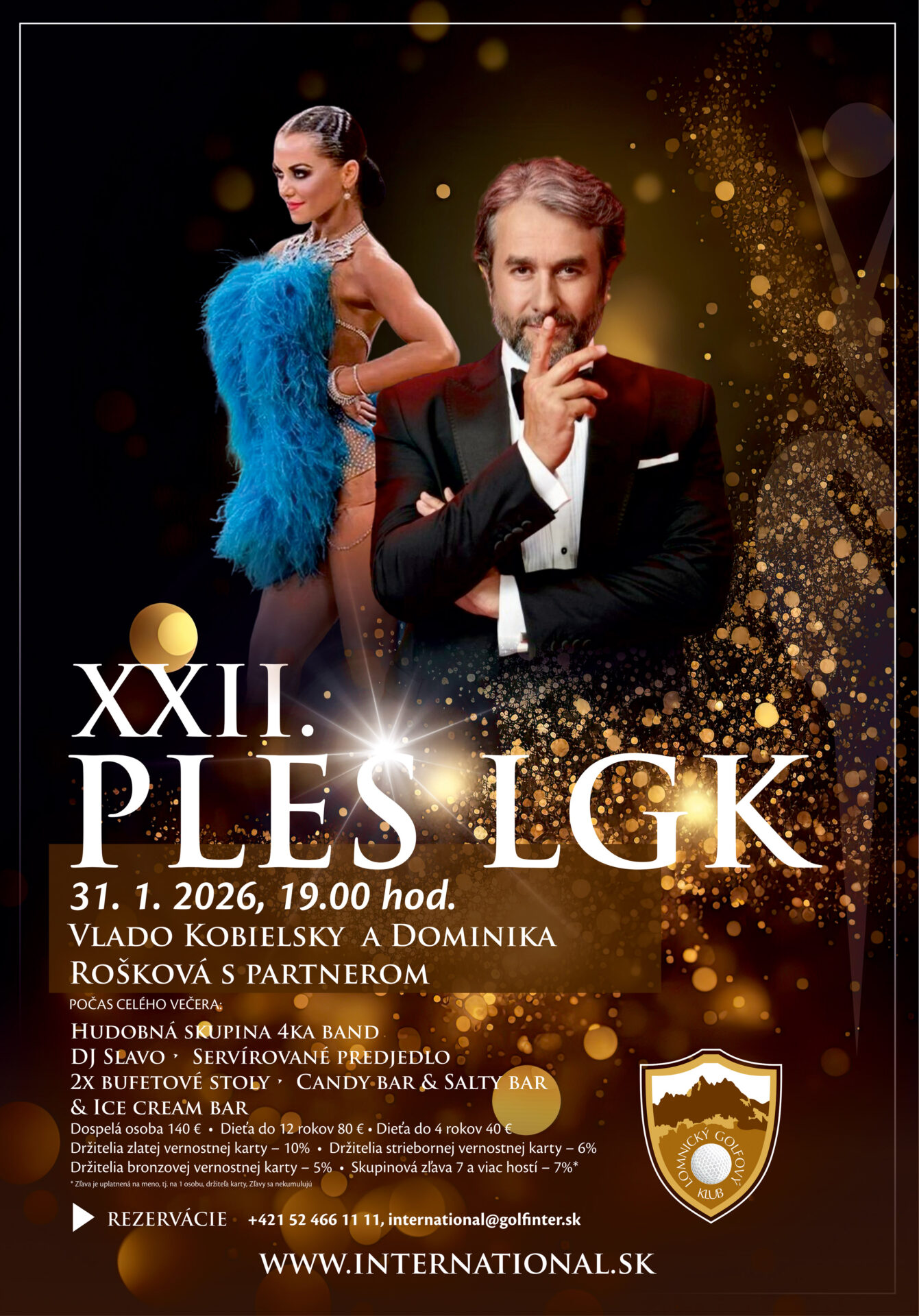XXII. Ples Lomnického golfového klubu (LGK)