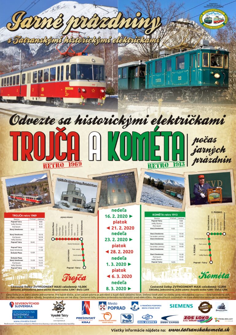Jarné prázdniny s tatranskými historickými električkami