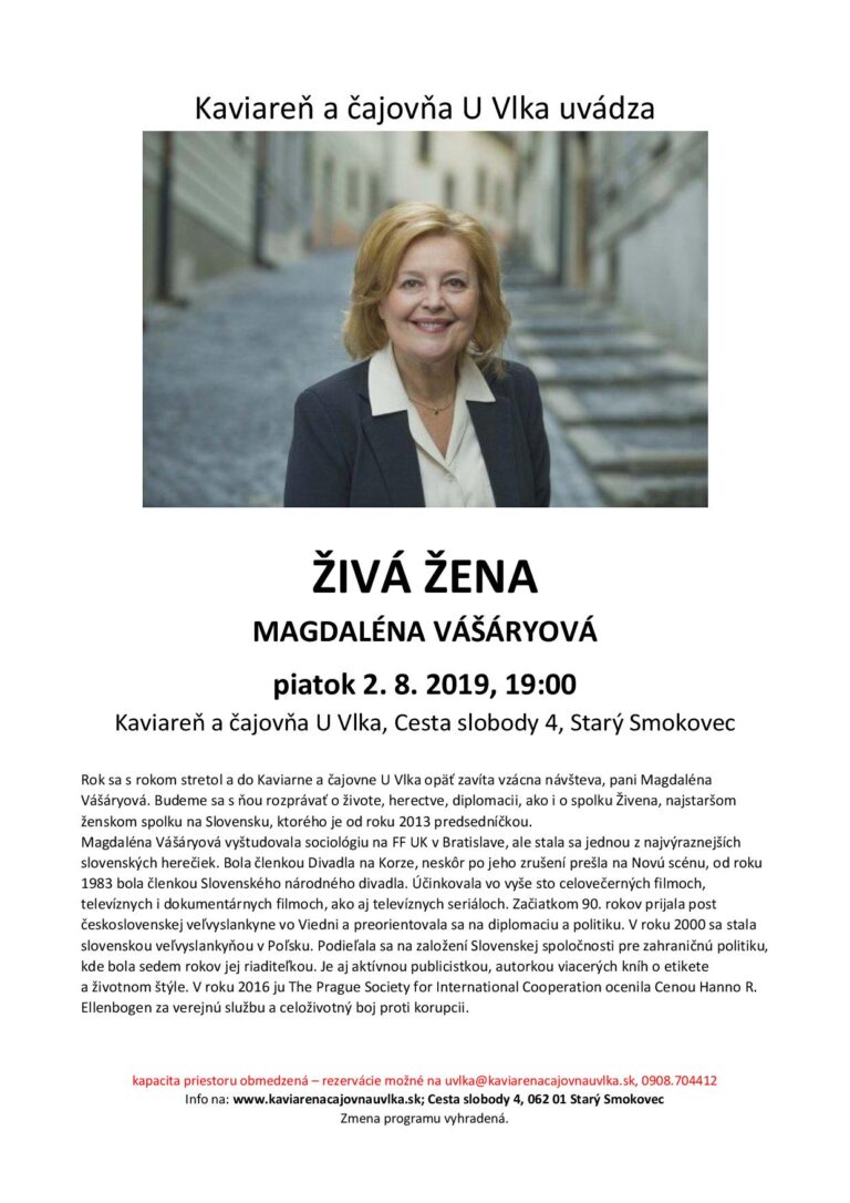Živá žena – Magdaléna Vášáryová