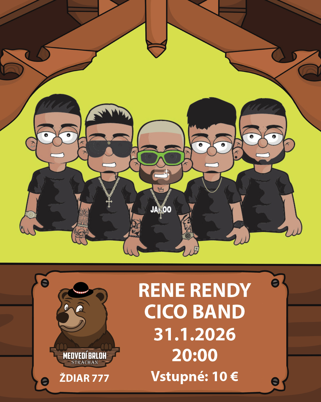 RENE RENDY A CICO BAND v Medveďom brlohu