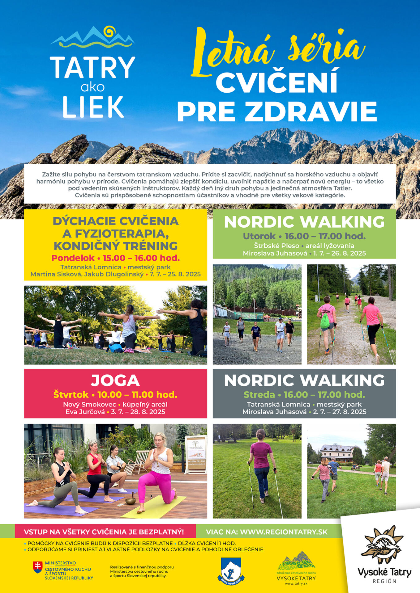 Tatry ako liek – NORDIC WALKING s Miroslavou Juhasovou