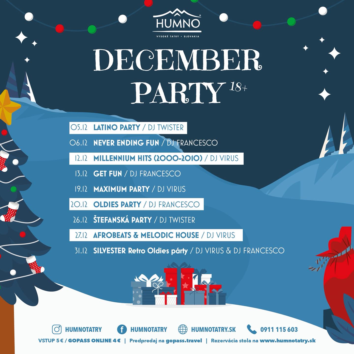 December v HUMNO TATRY
