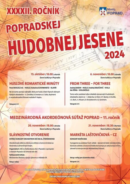 Husľové romantické minúty – Popradská Hudobná Jeseň 2024