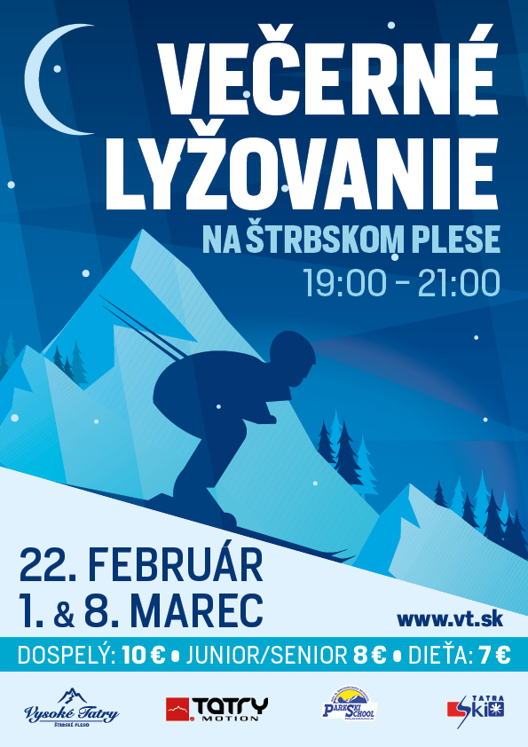 Večerné lyžovanie na Štrbskom plese