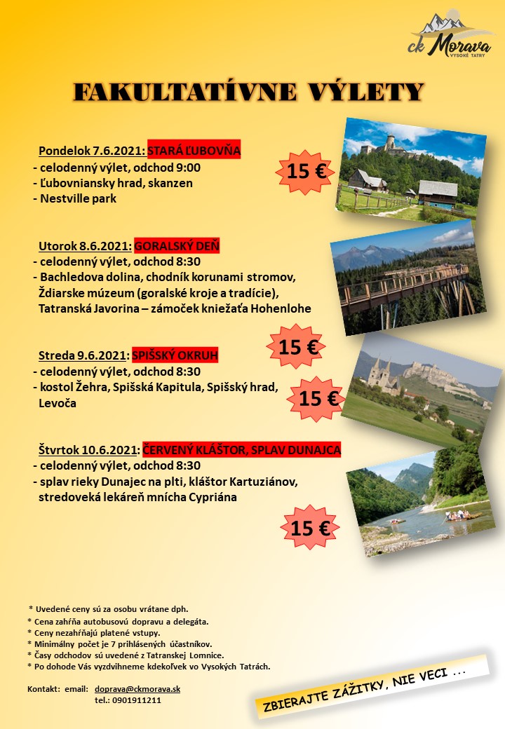 Fakultatívny výlet – GORALSKÝ DEŇ